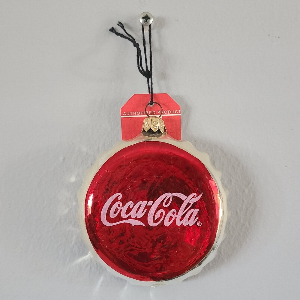 Vintage 1996 Polonaise Coca Cola Bottle Cap Glass Ornament